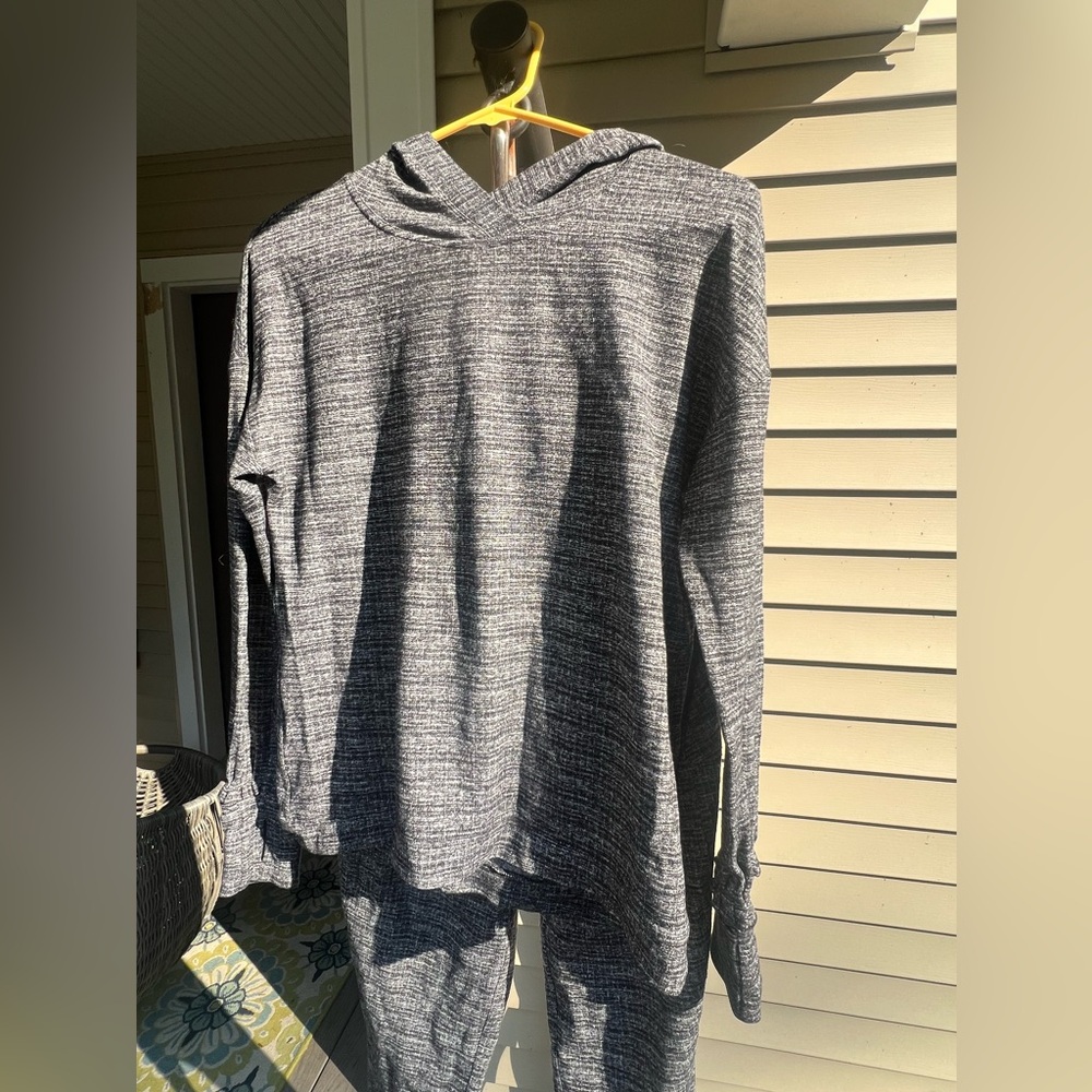 lululemon athletica Heathered Gray Track Pants & Hoodie Set